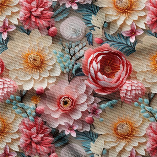 Floral flowers Embroidery Liverpool Bullet Textured Stretch Solid Strip Thick Knit Jersey Fabric