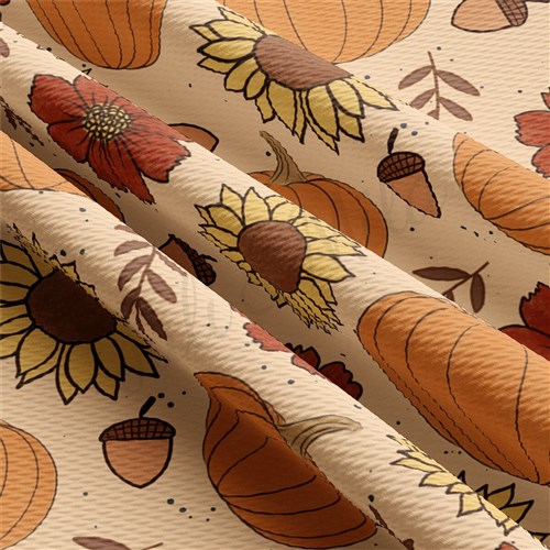 Autumn Fall Halloween Printed Liverpool Fabric AA1952 & Get a Free $89.99 Embroidery Bundle
