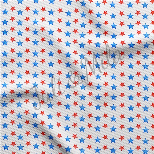 Patriotic 4th of July Printed Liverpool  Stretch Solid USA Flag (PT & Get a Free $89.99 Embroidery Bundle