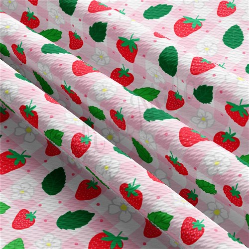 Strawberry Liverpool Bullet Textured Stretch Solid Strip Thick Knit Jersey Fabric