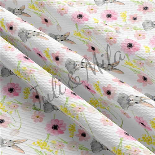 Easter Printed Liverpool Fabric Egg Bunny Pastel (53) & Get a Free $89.99 Embroidery Bundle