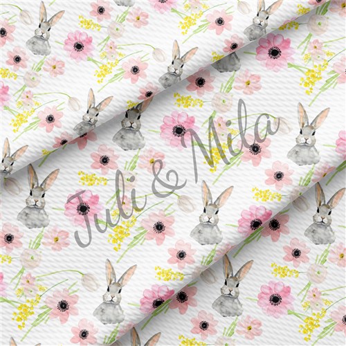 Easter Printed Liverpool Fabric Egg Bunny Pastel (53) & Get a Free $89.99 Embroidery Bundle