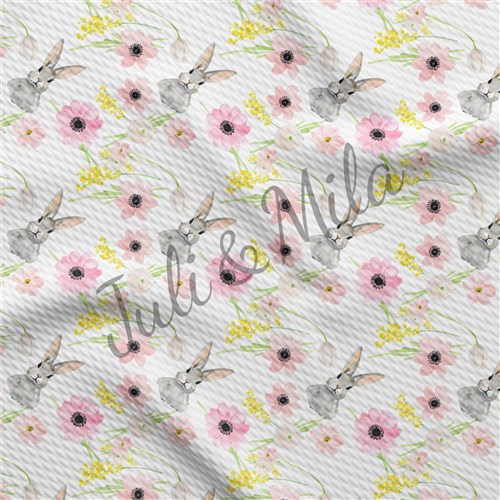 Easter Printed Liverpool Fabric Egg Bunny Pastel (53) & Get a Free $89.99 Embroidery Bundle