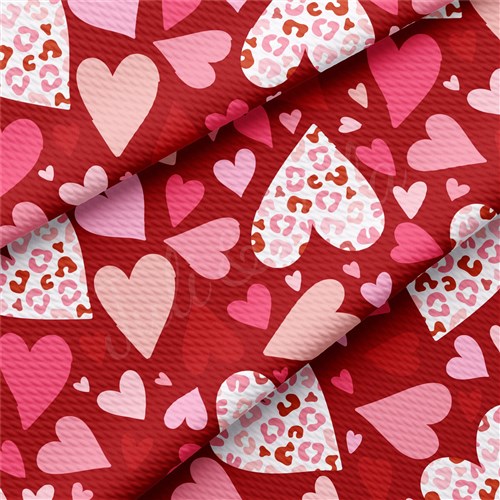 Valentine's Day Printed Liverpool Bullet Textured Stretch Solid Strip Thick Knit Jersey Fabric