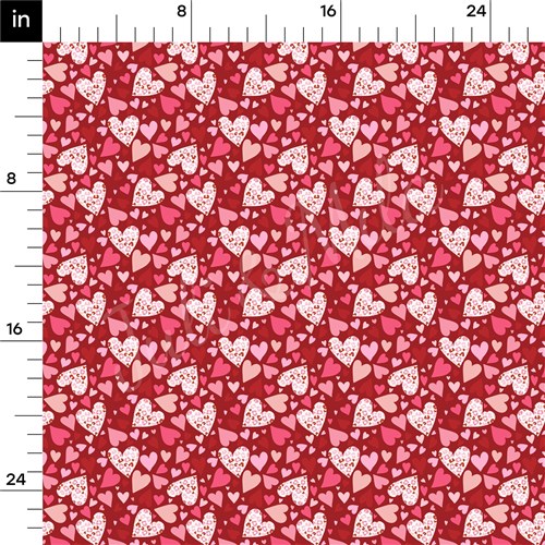 Valentine's Day Printed Liverpool Bullet Textured Stretch Solid Strip Thick Knit Jersey Fabric