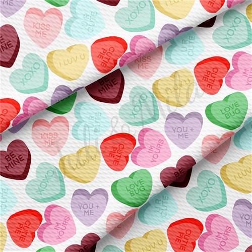 Valentine's Day Printed Liverpool Bullet Textured Stretch Solid Strip Thick Knit Jersey Fabric