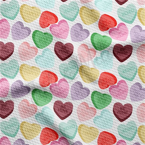 Valentine's Day Printed Liverpool Bullet Textured Stretch Solid Strip Thick Knit Jersey Fabric