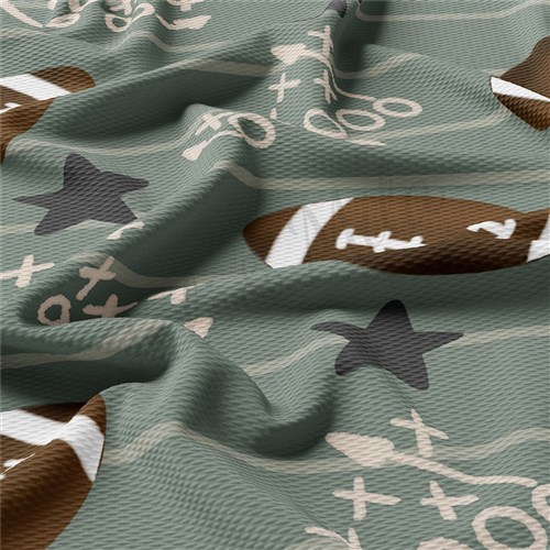 Football Printed Liverpool Bullet Textured Stretch Solid Strip Thick Knit Jersey Fabric
