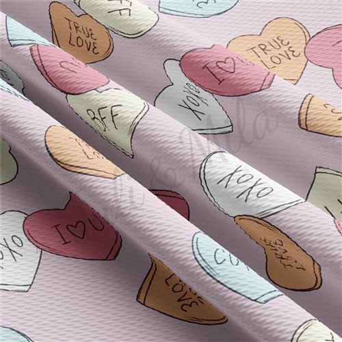 Valentine's Day Printed Liverpool Bullet Textured Stretch Solid Strip Thick Knit Jersey Fabric