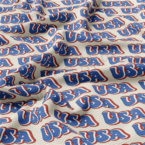 Patriotic 4th of July Printed Liverpool Fabric AA367 & Get a Free $89.99 Embroidery Bundle