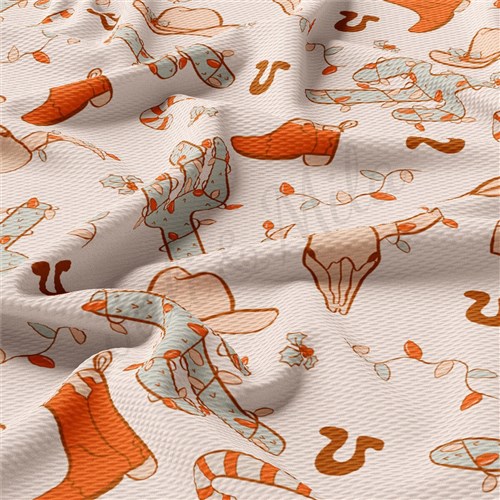 Christmas Liverpool Bullet Textured Stretch Solid Strip Thick Knit Jersey Fabric