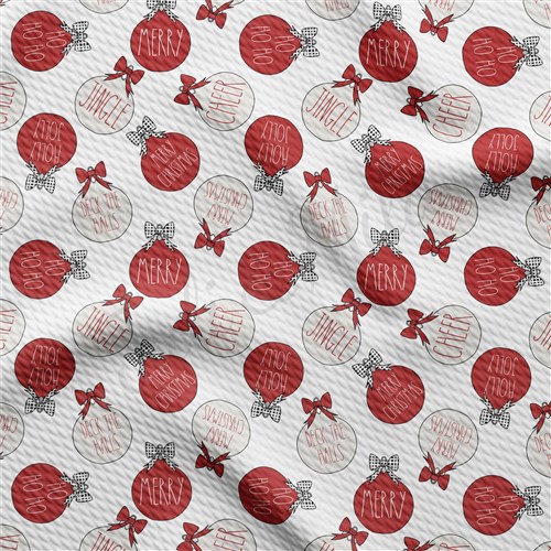 Christmas Printed Liverpool Bullet Textured Stretch Solid Strip Thick Knit Jersey Fabric