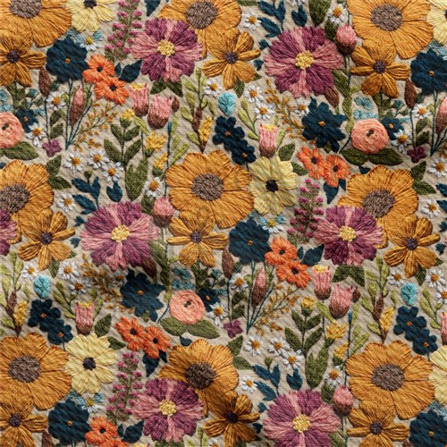 Embroidery Print Floral Printed Liverpool AA1702 & Get a Free $89.99 Embroidery Bundle