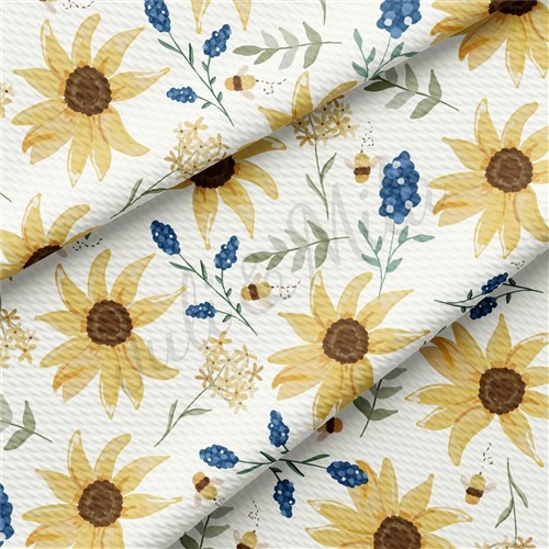 Floral Printed Liverpool Bullet Textured Stretch Solid Strip Thick Knit Jersey Fabric
