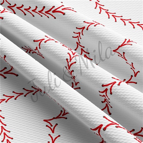 Baseball Hearts Liverpool Bullet Textured Stretch Solid Strip Thick Knit Jersey Fabric