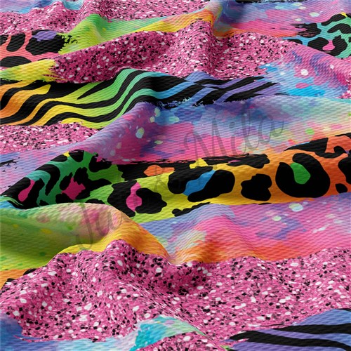 Printed Liverpool Bullet Textured Stretch Solid Strip Thick Knit Jersey Fabric