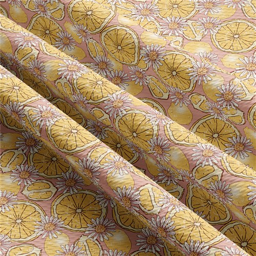 Printed Liverpool Fabric (Lemon2) & Get a Free $89.99 Embroidery Bundle