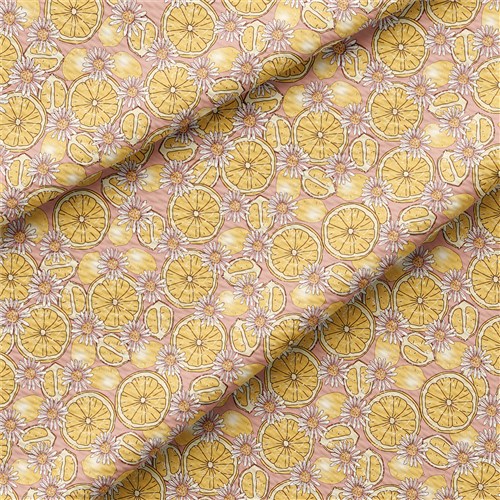 Printed Liverpool Fabric (Lemon2) & Get a Free $89.99 Embroidery Bundle