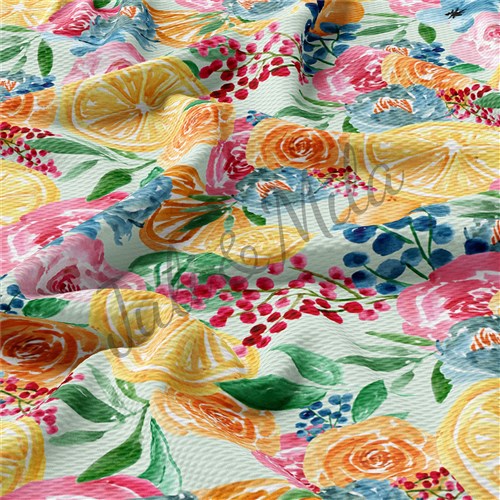 Floral Printed Liverpool 4 Way Fabric Floral94 & Get a Free $89.99 Embroidery Bundle