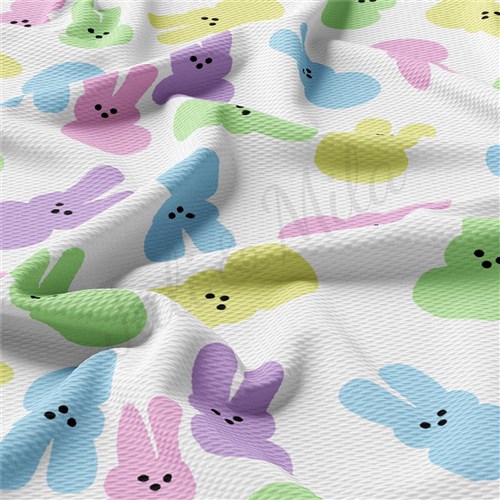 Easter AA2399 Liverpool Bullet Textured Stretch Solid Strip Thick Knit Jersey Fabric