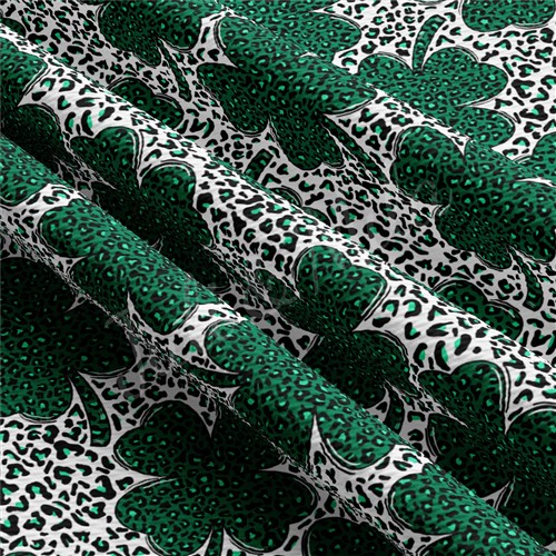 St. Patrick's Day Printed Liverpool Bullet Textured Stretch Solid Strip Thick Knit Jersey Fabric