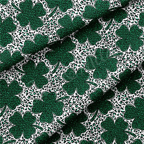 St. Patrick's Day Printed Liverpool Bullet Textured Stretch Solid Strip Thick Knit Jersey Fabric