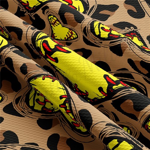 Softball Printed Liverpool Bullet Textured Stretch Solid Strip Thick Knit Jersey Fabric