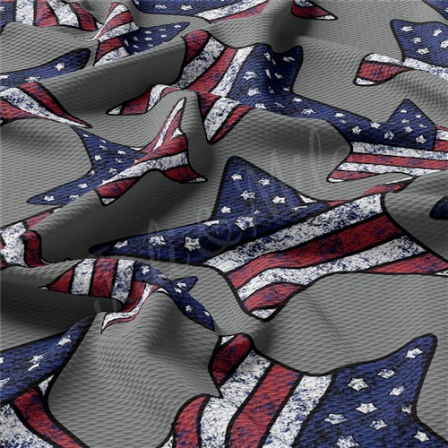 Patriotic 4th of July Printed Liverpool Fabric AA1716 & Get a Free $89.99 Embroidery Bundle