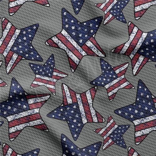 Patriotic 4th of July Printed Liverpool Fabric AA1716 & Get a Free $89.99 Embroidery Bundle