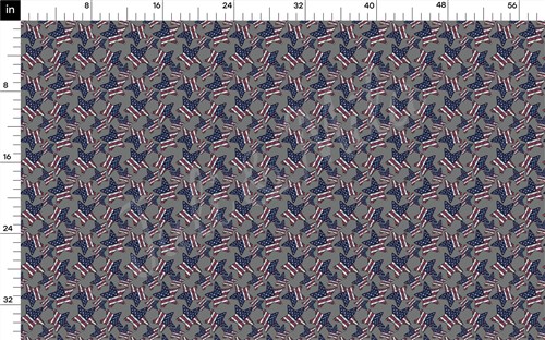 Patriotic 4th of July Printed Liverpool Fabric AA1716 & Get a Free $89.99 Embroidery Bundle