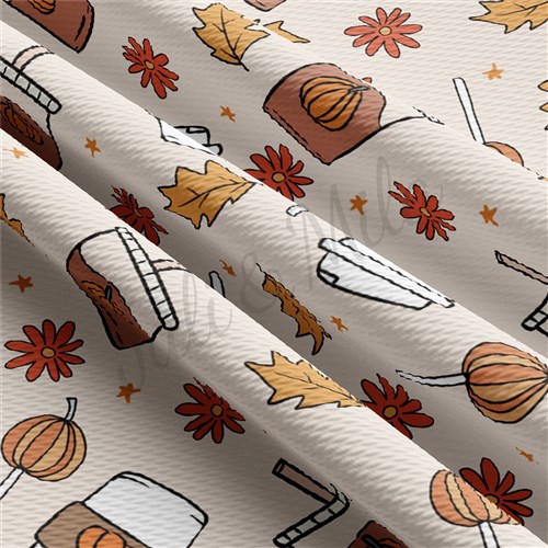 Pumpkin Fall Liverpool Bullet Textured Stretch Solid Strip Thick Knit Jersey Fabric