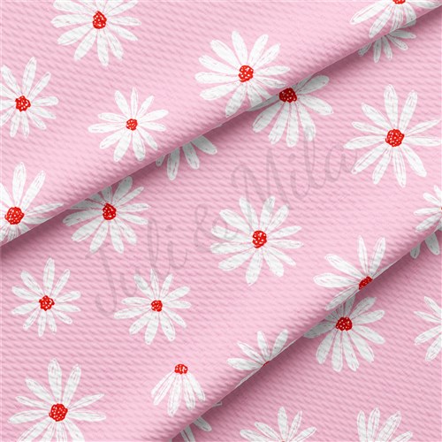 Valentine's Day Printed Liverpool Bullet Textured Stretch Solid Strip Thick Knit Jersey Fabric