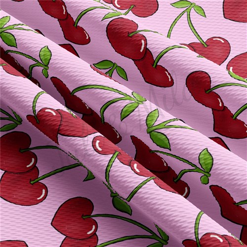 Valentine's Day Printed Liverpool Bullet Textured Stretch Solid Strip Thick Knit Jersey Fabric