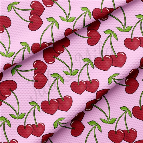 Valentine's Day Printed Liverpool Bullet Textured Stretch Solid Strip Thick Knit Jersey Fabric