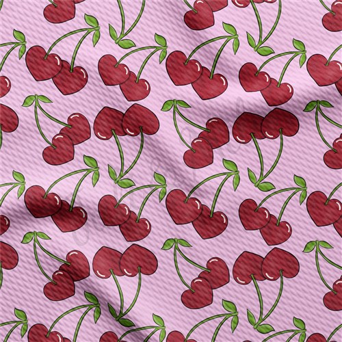 Valentine's Day Printed Liverpool Bullet Textured Stretch Solid Strip Thick Knit Jersey Fabric