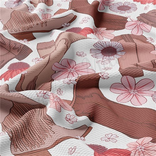 Printed Liverpool Bullet Textured Stretch Solid Strip Thick Knit Jersey Fabric