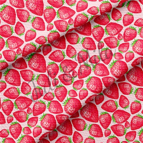 Printed Liverpool Fabric Strawberry & Get a Free $89.99 Embroidery Bundle