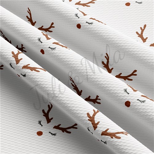 Christmas Reindeer Nose Liverpool Bullet Textured Stretch Solid Strip Thick Knit Jersey Fabric