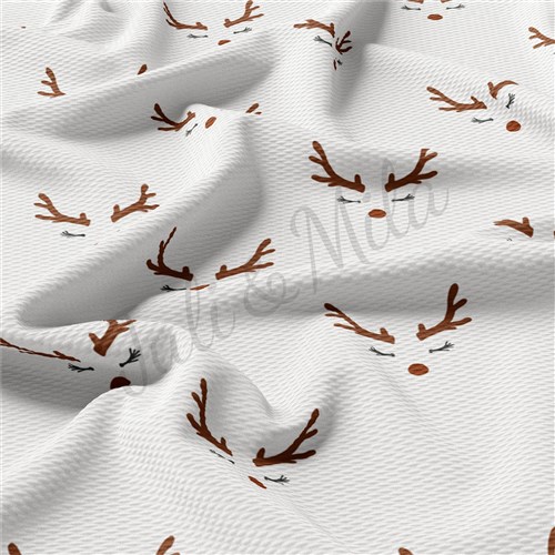 Christmas Reindeer Nose Liverpool Bullet Textured Stretch Solid Strip Thick Knit Jersey Fabric