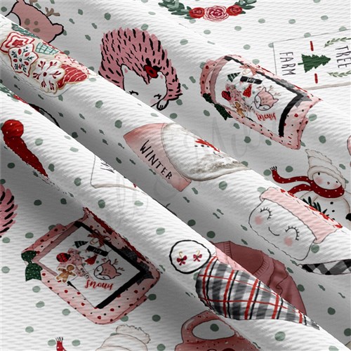 Christmas Printed Liverpool Fabric AA2184 & Get a Free $89.99 Embroidery Bundle