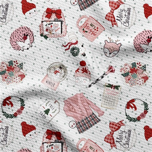 Christmas Printed Liverpool Fabric AA2184 & Get a Free $89.99 Embroidery Bundle