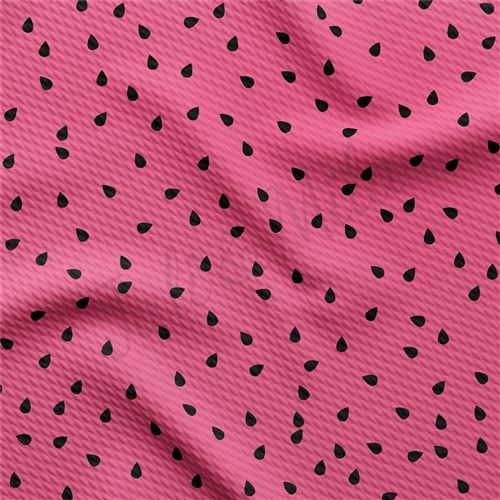 Watermelon Seeds Summer Liverpool Bullet Textured Stretch Solid Strip Thick Knit Jersey Fabric