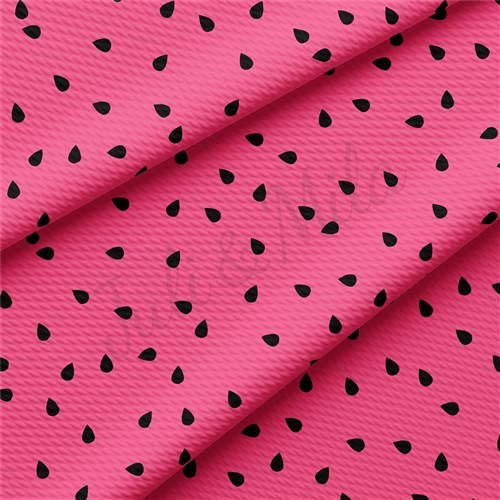 Watermelon Seeds Summer Liverpool Bullet Textured Stretch Solid Strip Thick Knit Jersey Fabric