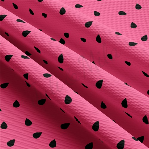 Watermelon Seeds Summer Liverpool Bullet Textured Stretch Solid Strip Thick Knit Jersey Fabric