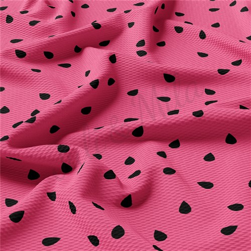Watermelon Seeds Summer Liverpool Bullet Textured Stretch Solid Strip Thick Knit Jersey Fabric