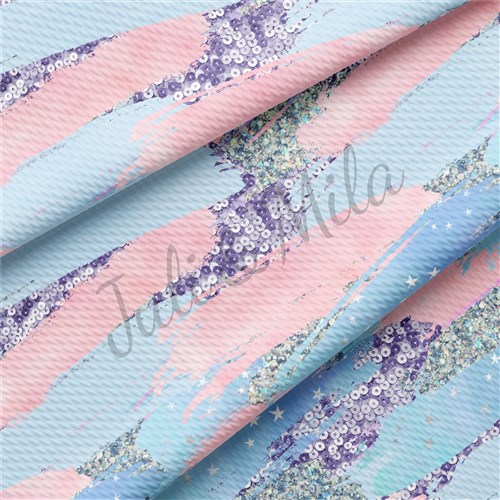 Printed Liverpool Bullet Textured Stretch Solid Strip Thick Knit Jersey Fabric