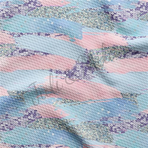 Printed Liverpool Bullet Textured Stretch Solid Strip Thick Knit Jersey Fabric