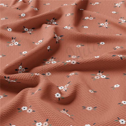 Floral Printed Liverpool Bullet Textured Stretch Solid Strip Thick Knit Jersey Fabric