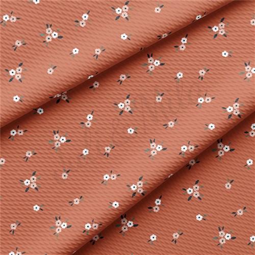 Floral Printed Liverpool Bullet Textured Stretch Solid Strip Thick Knit Jersey Fabric
