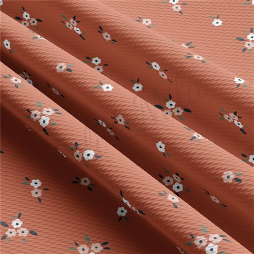 Floral Printed Liverpool Bullet Textured Stretch Solid Strip Thick Knit Jersey Fabric